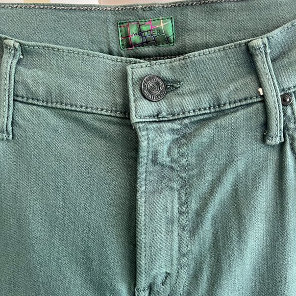 NWT Mother 'The Dropout' in 'Just for Kicks'-teal/green - Picture 3 of 9